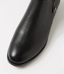Women SUPERSOFT Boots|Comfort-Bessi Black Leather Ankle Boots