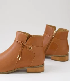 Women SUPERSOFT Boots|Comfort-Bessi Dark Rum Soft Leather Ankle Boots