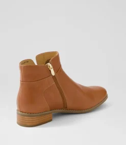 Women SUPERSOFT Boots|Comfort-Bessi Dark Rum Soft Leather Ankle Boots