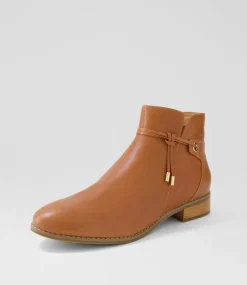 Women SUPERSOFT Boots|Comfort-Bessi Dark Rum Soft Leather Ankle Boots