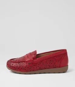 Women SUPERSOFT Comfort|Flats-Bestfriend D Dark Red Leather Flat Shoes