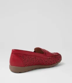 Women SUPERSOFT Comfort|Flats-Bestfriend D Dark Red Leather Flat Shoes
