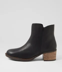 Women COLORADO Boots|Comfort-Bethal Black Leather Ankle Boots