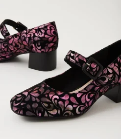 Women SUPERSOFT Mary Janes|Comfort-Bethanys Rose Petal Suede Mary Jane Heels