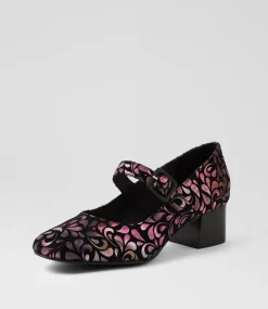 Women SUPERSOFT Mary Janes|Comfort-Bethanys Rose Petal Suede Mary Jane Heels