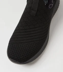 Women SUPERSOFT Sneakers-Bethie Black Knit Sneakers