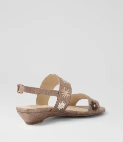 Women SUPERSOFT Comfort|Flats-Betthi Taupe Multi Synthetic Raffia Sandals