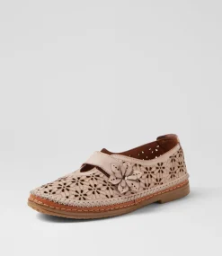 Women DIANA FERRARI Flats-Bibie Nude Tan Leather Flat Shoes