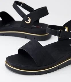 Women I LOVE BILLY Flats|Sandals-Billish Black Sandals