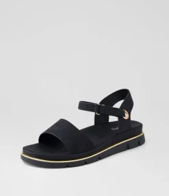 Women I LOVE BILLY Flats|Sandals-Billish Black Sandals
