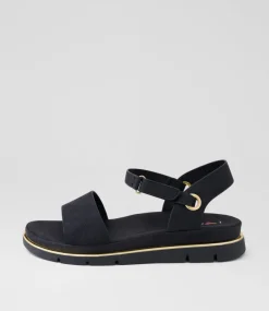 Women I LOVE BILLY Flats|Sandals-Billish Black Sandals