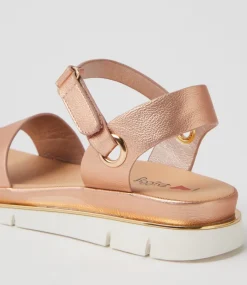 Women I LOVE BILLY Flats|Sandals-Billish Rose Gold Sandals