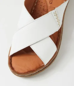 Women COLORADO Comfort|Slides-Bindya White Leather Slides