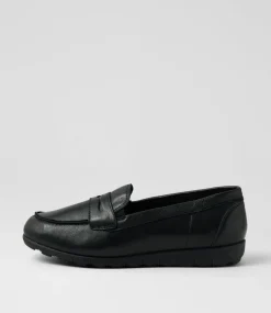 Women SUPERSOFT Comfort|Loafers-Birdi Black Wide Fit Leather Loafers