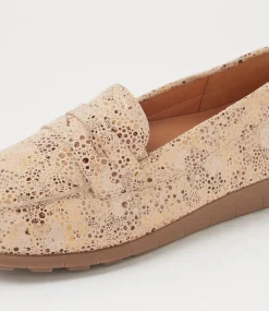 Women SUPERSOFT Loafers|Flats-Birdi Tan Brown Wide Fit Ditzy Suede Loafers