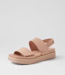 Women DIANA FERRARI Flats|Sandals-Blamer Dark Nude Natural Leather Sandals