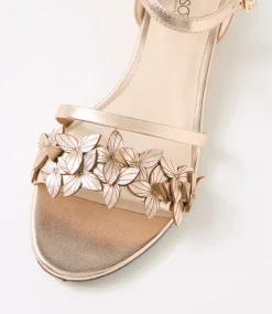 Women SUPERSOFT Comfort|Flats-Blossums Pale Rose Gold Leather Sandals