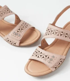 Women SUPERSOFT Comfort|Flats-Bluebird Blush Leather Sandals