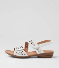 Women SUPERSOFT Comfort|Flats-Bluebird White Leather Sandals
