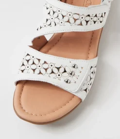 Women SUPERSOFT Comfort|Flats-Bluebird White Leather Sandals