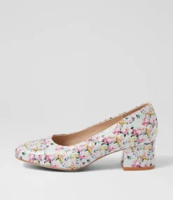 Women SUPERSOFT Comfort|Heels-Blythe2 White Meadow Leather Heels