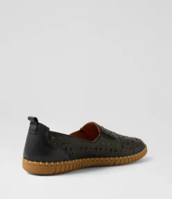 Women DIANA FERRARI Loafers|Flats-Bondie Black Leather Loafers