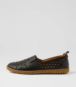 Women DIANA FERRARI Loafers|Flats-Bondie Black Leather Loafers