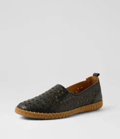 Women DIANA FERRARI Loafers|Flats-Bondie Black Leather Loafers