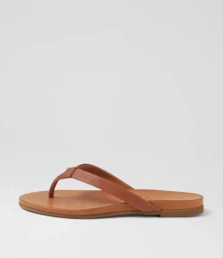 Women DIANA FERRARI Slides|Flats-Bondis Tan Leather Slides