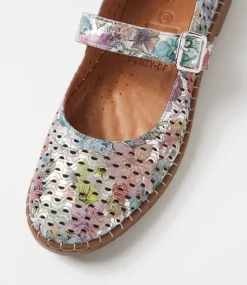 Women DIANA FERRARI Mary Janes|Flats-Boney Metallic Leather Flat Shoes