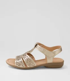 Women SUPERSOFT Comfort|Flats-Boom Champagne Gum Leather Sandals