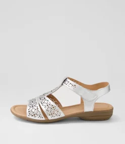 Women SUPERSOFT Comfort|Flats-Boom Silver Gum Leather Sandals
