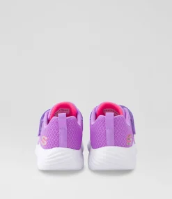 SKECHERS Sport School Shoes-Bounder Cool Cruise Junior Lavender Fabric Sneakers