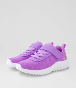 SKECHERS Sport School Shoes-Bounder Cool Cruise Junior Lavender Fabric Sneakers