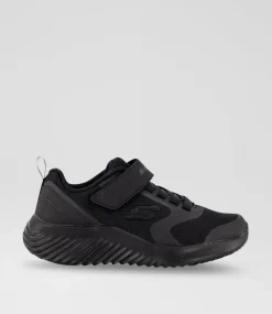 SKECHERS Sport School Shoes|Junior School Shoes-Bounder Gorven Junior Black Sneakers