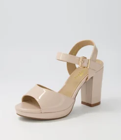Women I LOVE BILLY Heels|Sandals-Bountys Nude Patent Pu Sandals