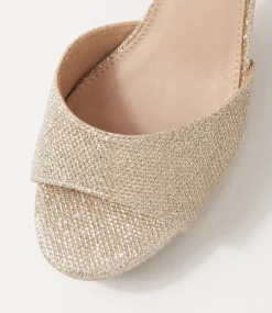 Women I LOVE BILLY Heels|Sandals-Bountys Pale Gold Glitter Sandals