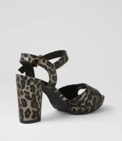 Women I LOVE BILLY Heels|Sandals-Bountys Pewter Leopard Sandals