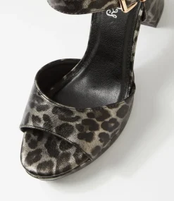 Women I LOVE BILLY Heels|Sandals-Bountys Pewter Leopard Sandals