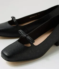 Women I LOVE BILLY Heels|Flats-Bowtala Black Rose Emboss Heels