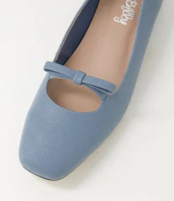 Women I LOVE BILLY Heels|Flats-Bowtala Denim Rose Emboss Heels
