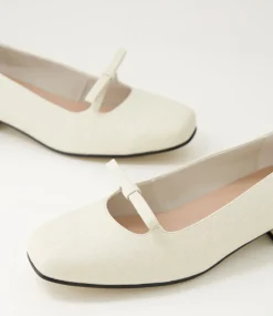 Women I LOVE BILLY Flats-Bowtala Putty Rose Emboss Heels