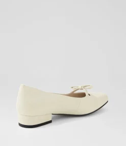 Women I LOVE BILLY Flats-Bowtala Putty Rose Emboss Heels