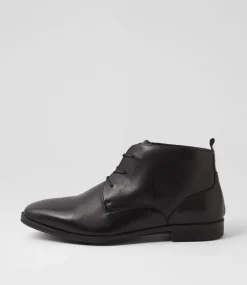 COLORADO Boots|Dress Shoes-Bracs Black Leather Lace Up Boots