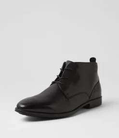 COLORADO Boots|Dress Shoes-Bracs Black Leather Lace Up Boots