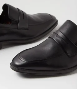 COLORADO Dress Shoes-Brad Black Leather Flat Shoes