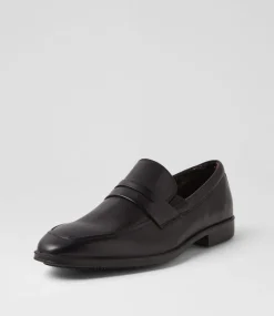 COLORADO Dress Shoes-Brad Black Leather Flat Shoes