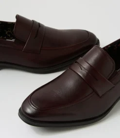 COLORADO Dress Shoes-Brad Oxblood Leather Flat Shoes