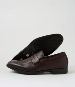 COLORADO Dress Shoes-Brad Oxblood Leather Flat Shoes