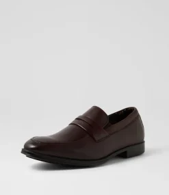 COLORADO Dress Shoes-Brad Oxblood Leather Flat Shoes